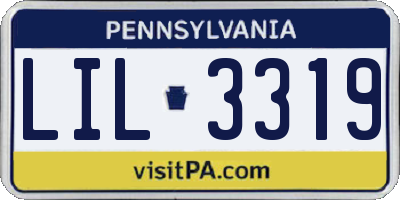 PA license plate LIL3319