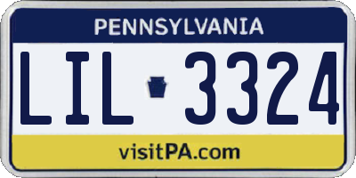 PA license plate LIL3324
