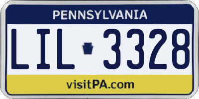 PA license plate LIL3328