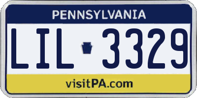PA license plate LIL3329