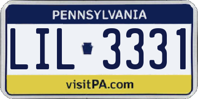 PA license plate LIL3331