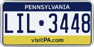 PA license plate LIL3448