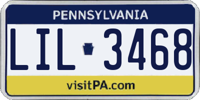 PA license plate LIL3468