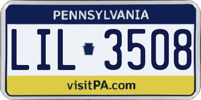 PA license plate LIL3508