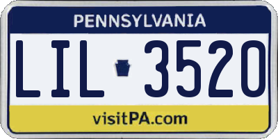 PA license plate LIL3520