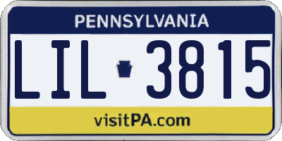 PA license plate LIL3815