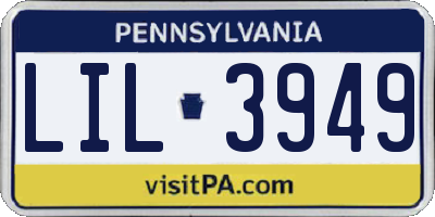 PA license plate LIL3949