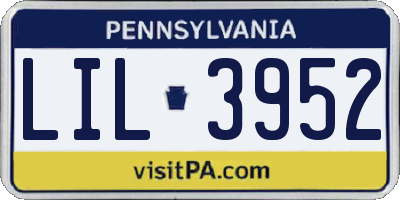 PA license plate LIL3952