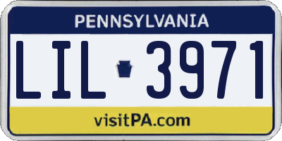 PA license plate LIL3971