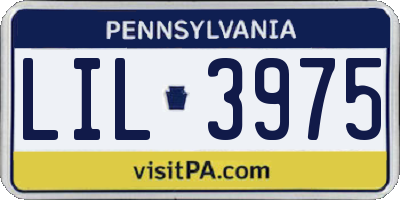 PA license plate LIL3975