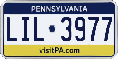 PA license plate LIL3977