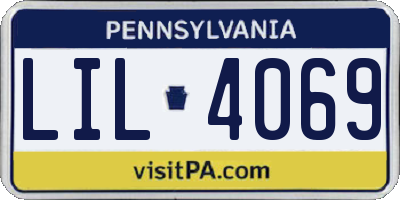 PA license plate LIL4069