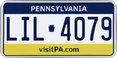 PA license plate LIL4079