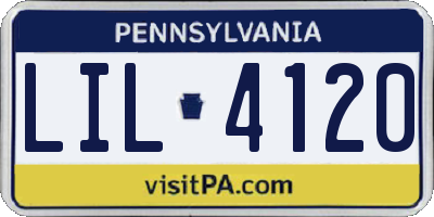 PA license plate LIL4120