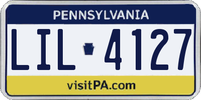 PA license plate LIL4127