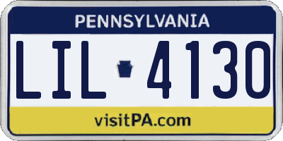 PA license plate LIL4130