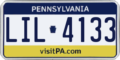 PA license plate LIL4133