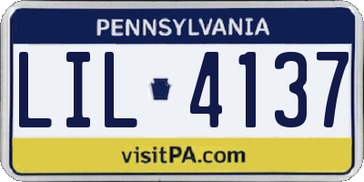 PA license plate LIL4137