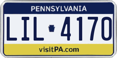 PA license plate LIL4170