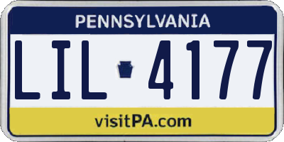 PA license plate LIL4177
