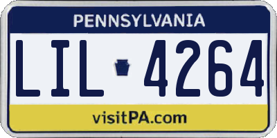 PA license plate LIL4264