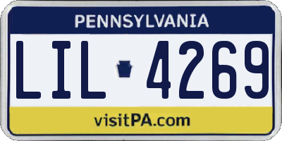 PA license plate LIL4269