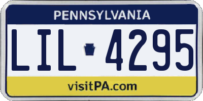 PA license plate LIL4295