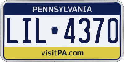 PA license plate LIL4370