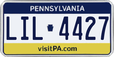 PA license plate LIL4427