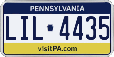 PA license plate LIL4435