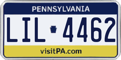 PA license plate LIL4462