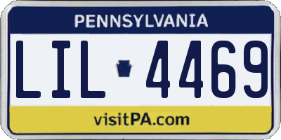 PA license plate LIL4469