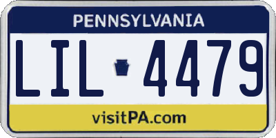 PA license plate LIL4479