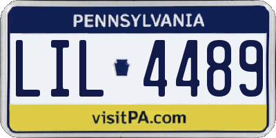 PA license plate LIL4489