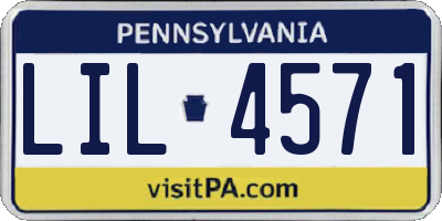 PA license plate LIL4571