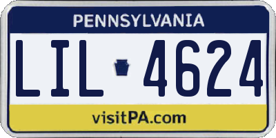 PA license plate LIL4624