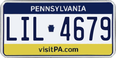 PA license plate LIL4679