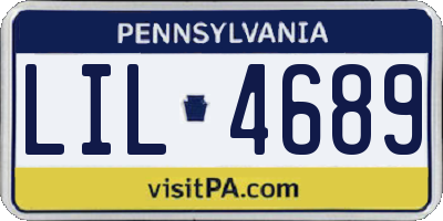 PA license plate LIL4689