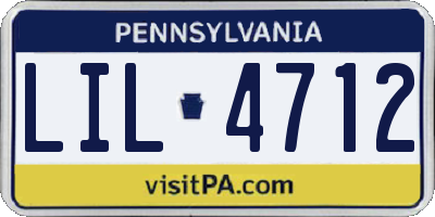 PA license plate LIL4712