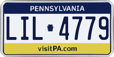PA license plate LIL4779
