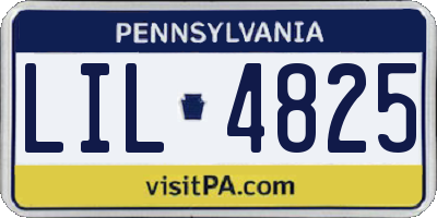 PA license plate LIL4825