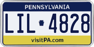 PA license plate LIL4828