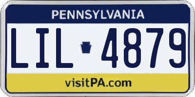 PA license plate LIL4879