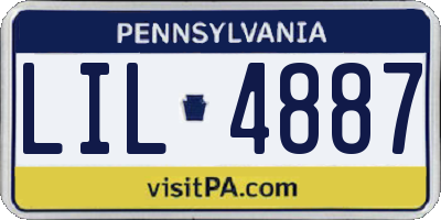 PA license plate LIL4887