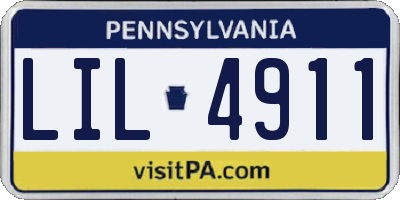 PA license plate LIL4911