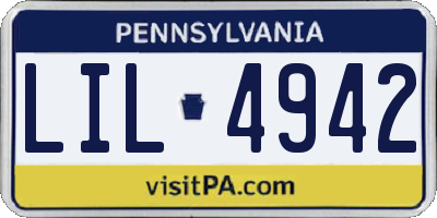 PA license plate LIL4942