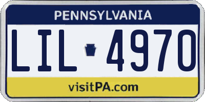 PA license plate LIL4970