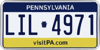 PA license plate LIL4971