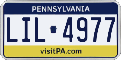 PA license plate LIL4977
