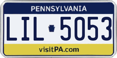 PA license plate LIL5053